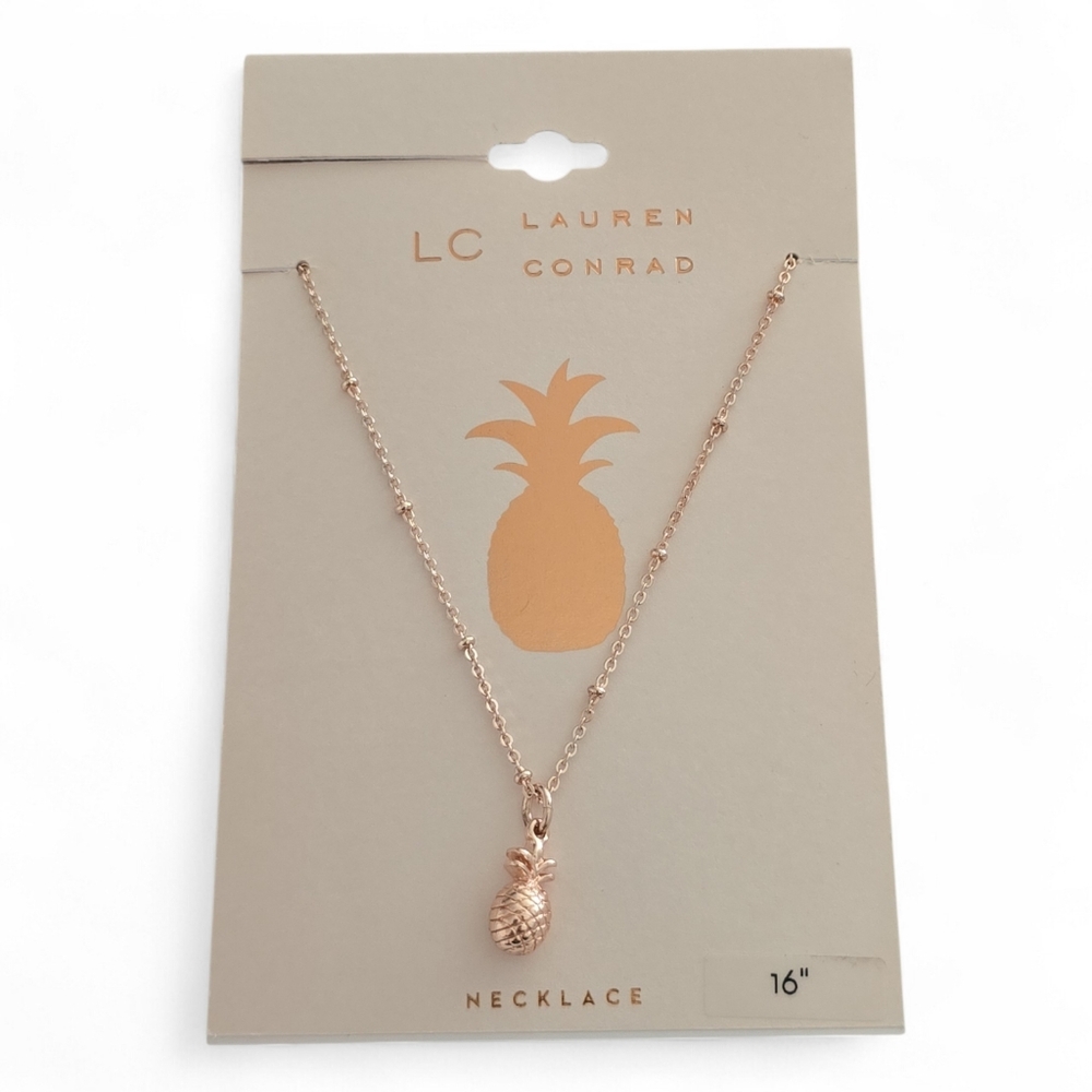LC Lauren Conrad Rose Gold Pineapple‎ Necklace